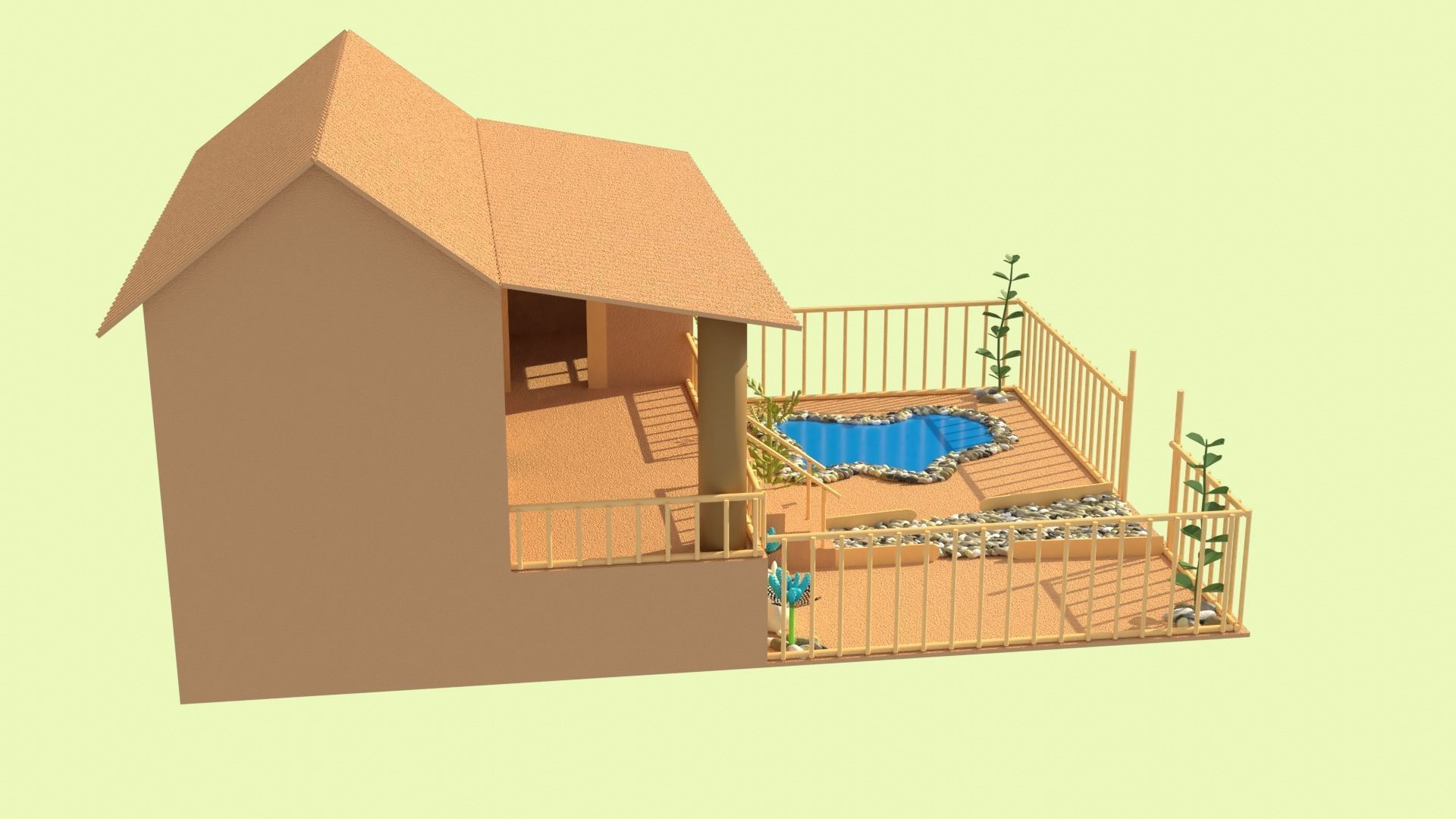 Cardboard house in some formats 3D model_16