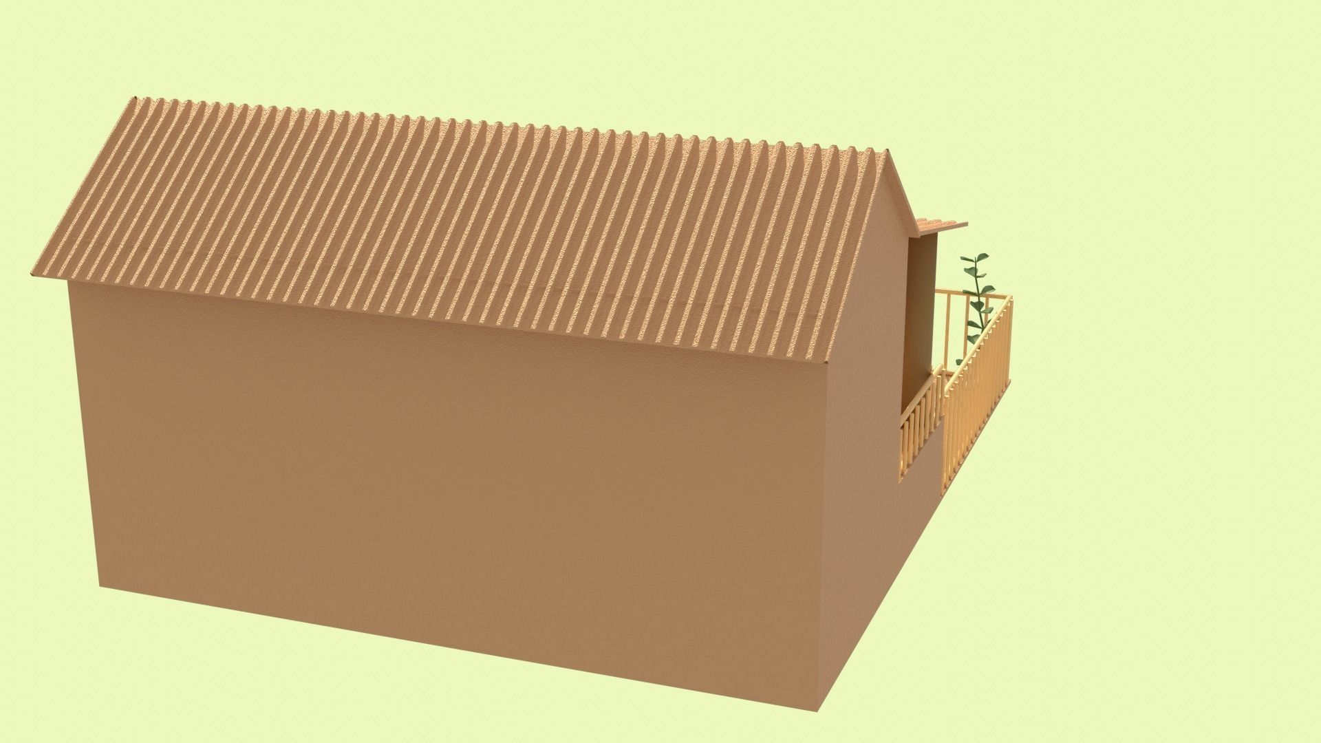 Cardboard house in some formats 3D model_22