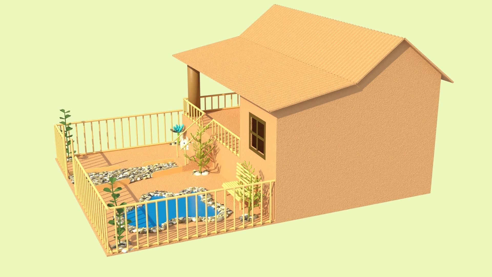 Cardboard house in some formats 3D model_34