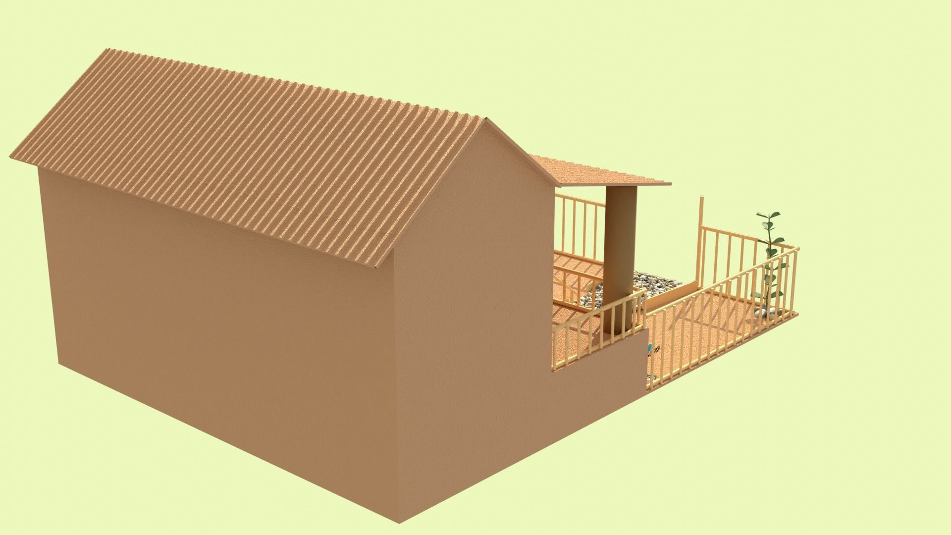 Cardboard house in some formats 3D model_20