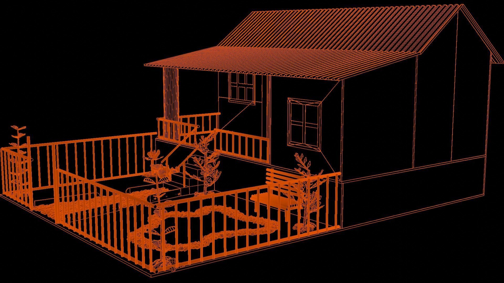 Cardboard house in some formats 3D model_56