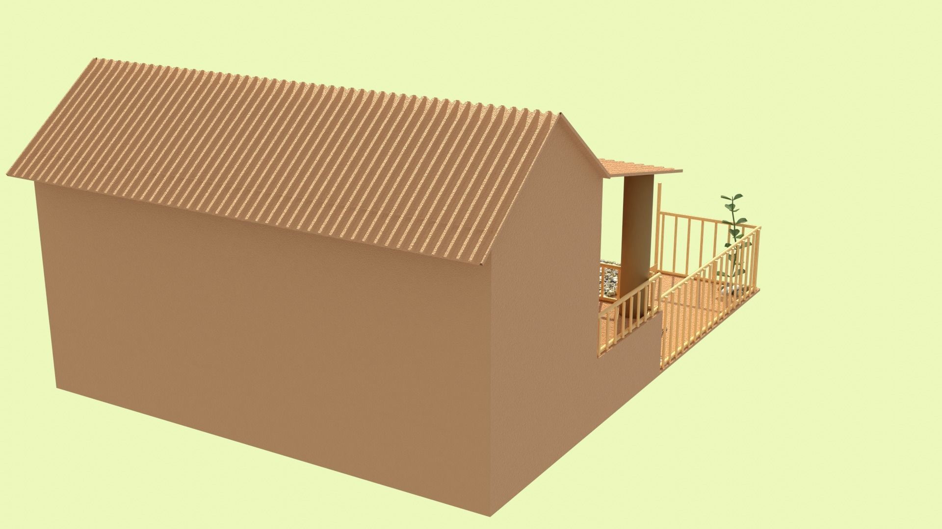 Cardboard house in some formats 3D model_21