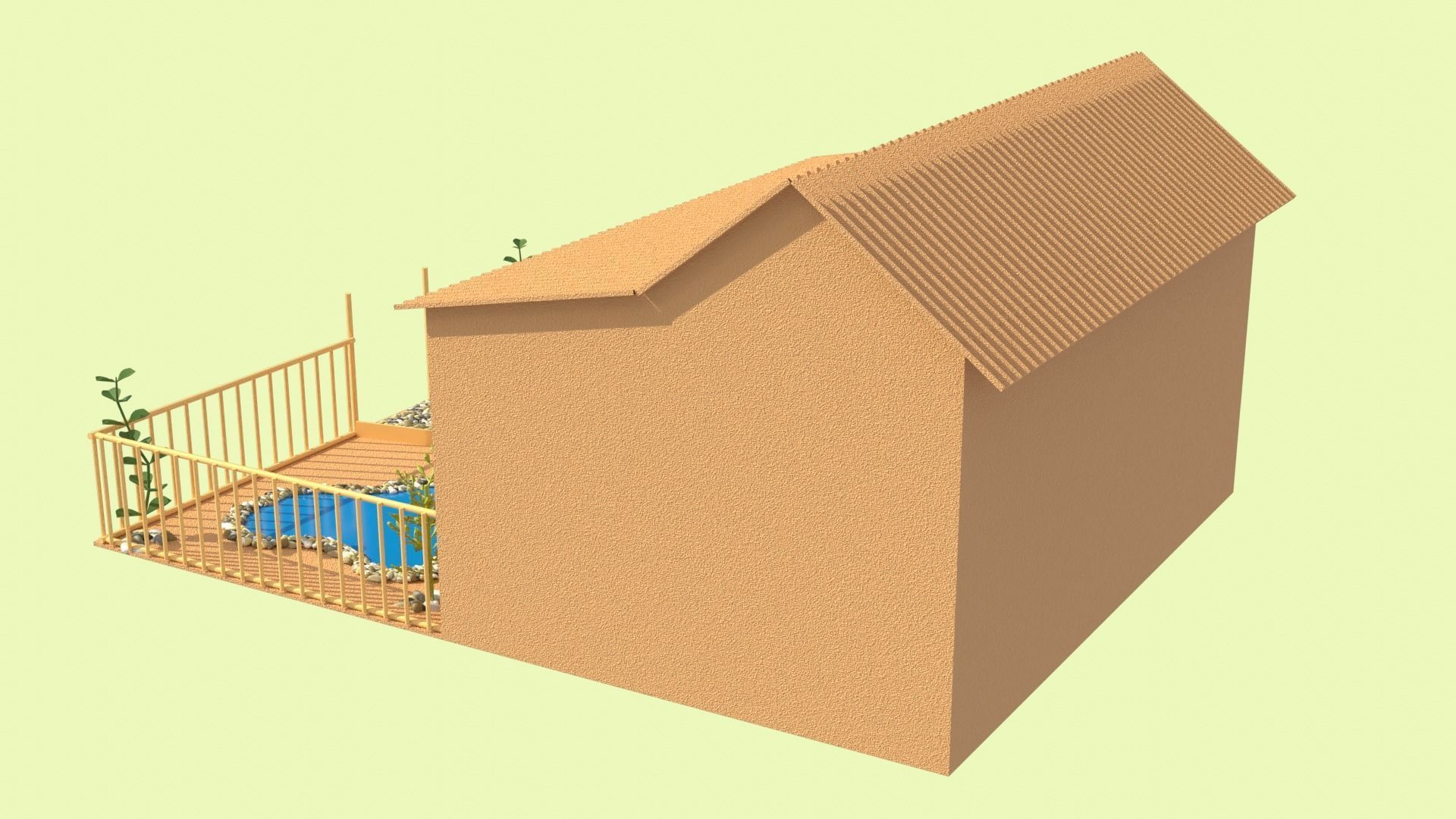 Cardboard house in some formats 3D model_29