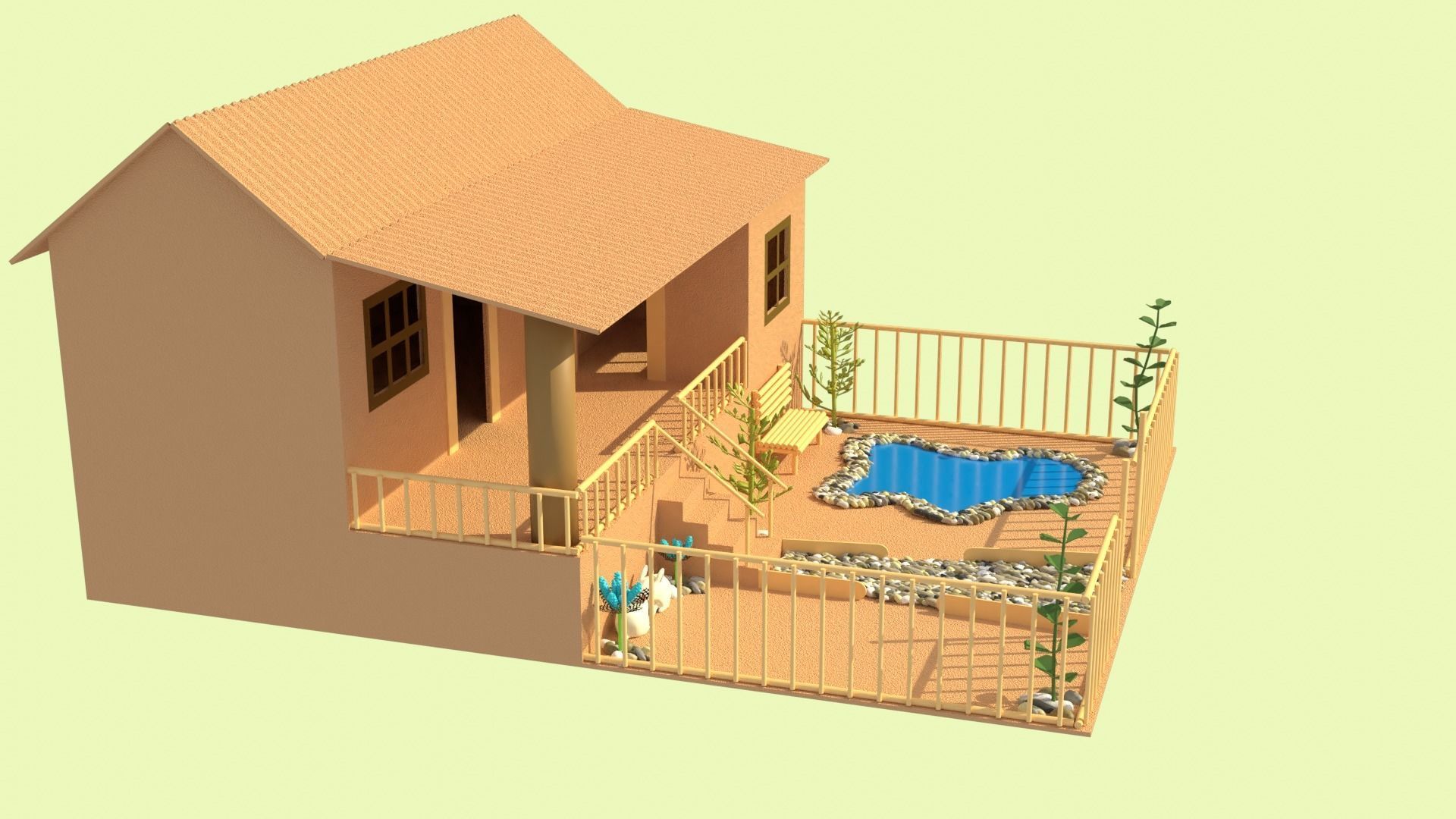 Cardboard house in some formats 3D model_13