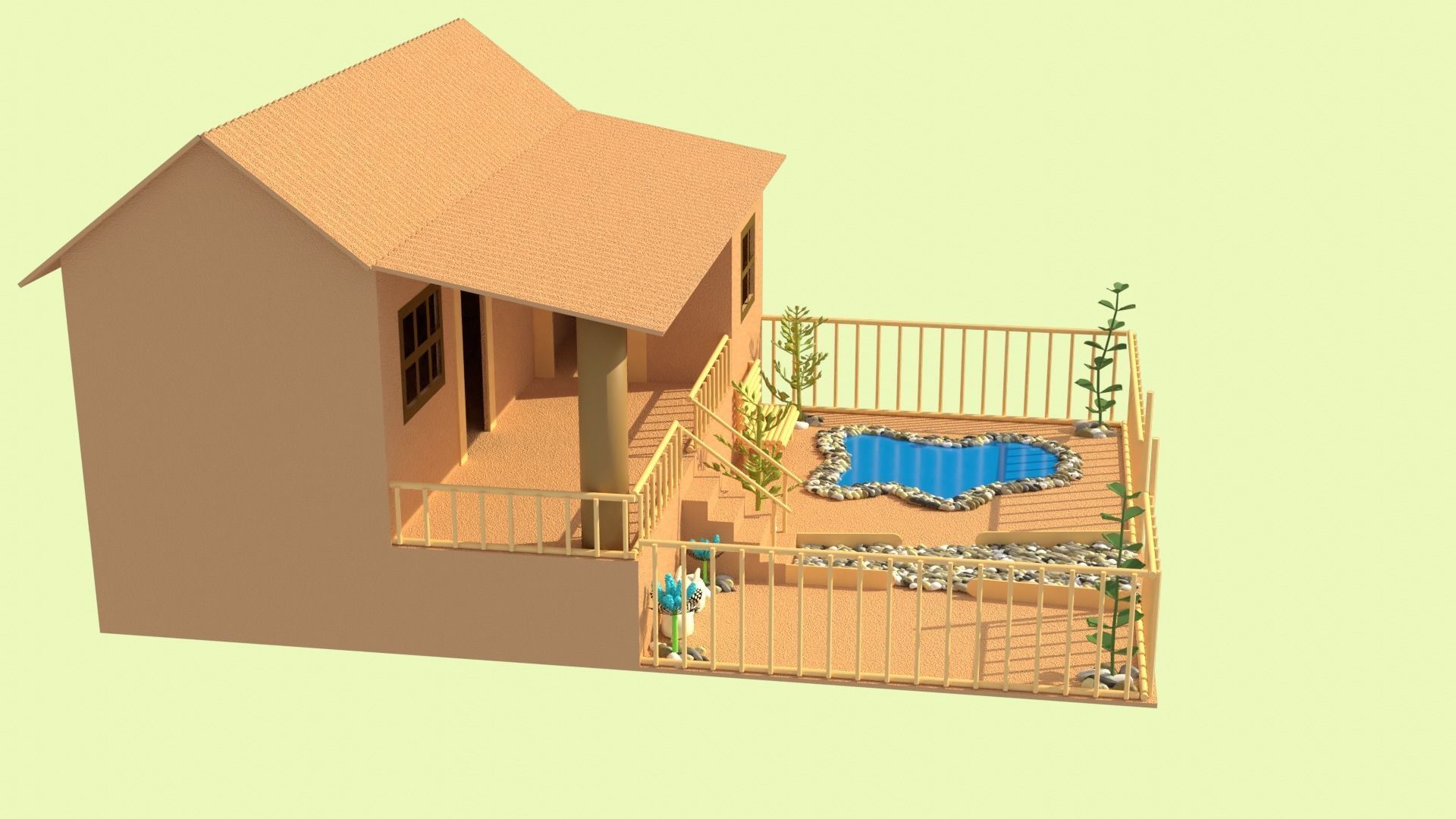 Cardboard house in some formats 3D model_14