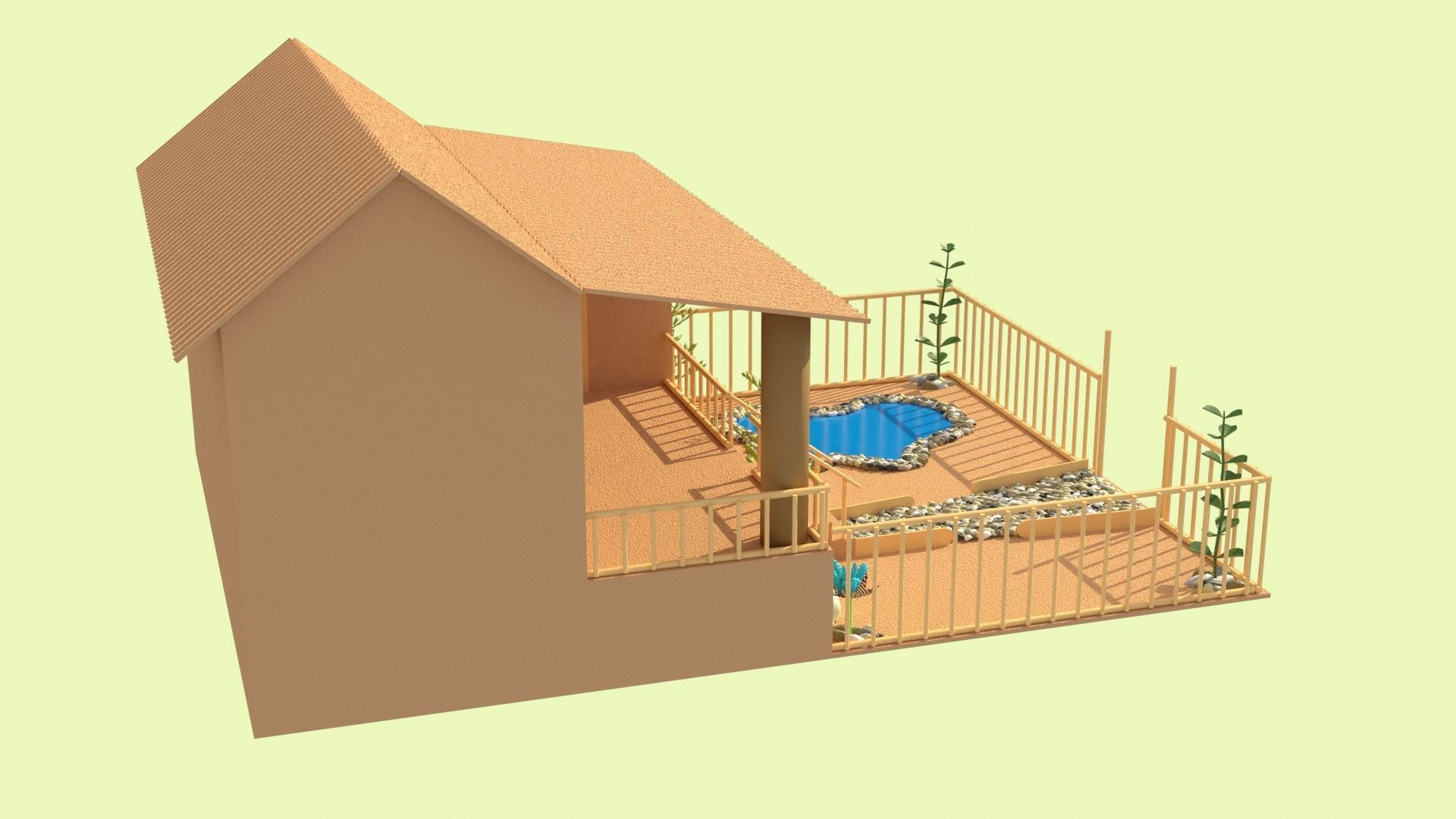 Cardboard house in some formats 3D model_17