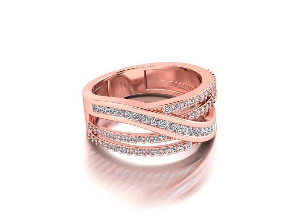 Diamond Jewelry Ring 3D print model_9
