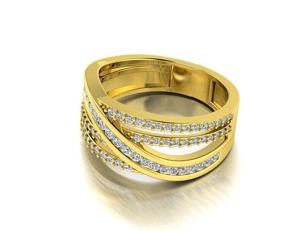 Diamond Jewelry Ring 3D print model_8