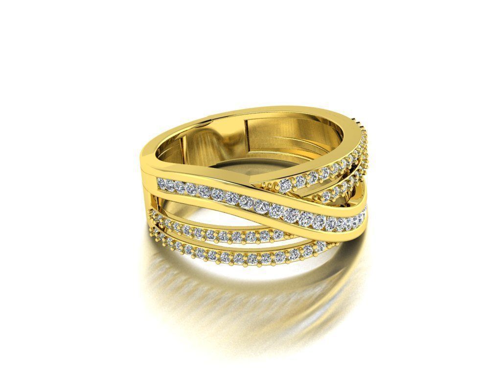 Diamond Jewelry Ring 3D print model_7