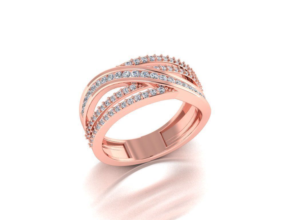 Diamond Jewelry Ring 3D print model_2