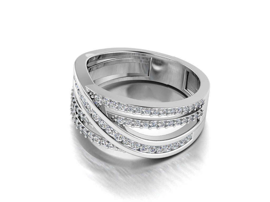 Diamond Jewelry Ring 3D print model_12