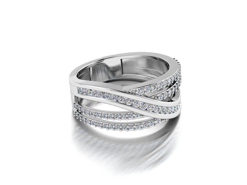 Diamond Jewelry Ring 3D print model_11