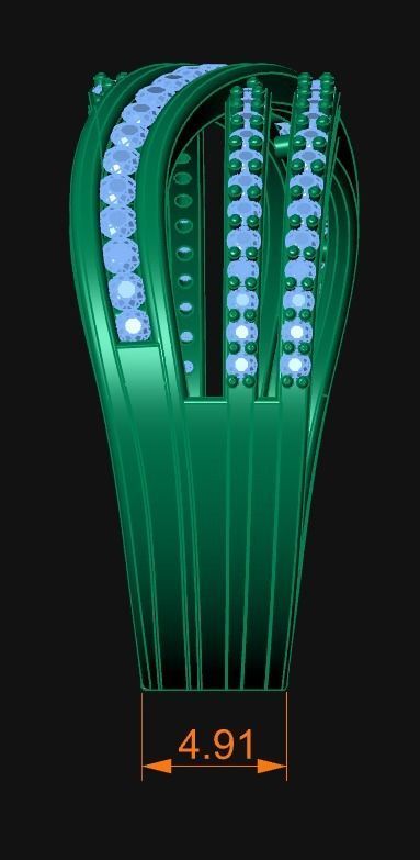 Diamond Jewelry Ring 3D print model_6