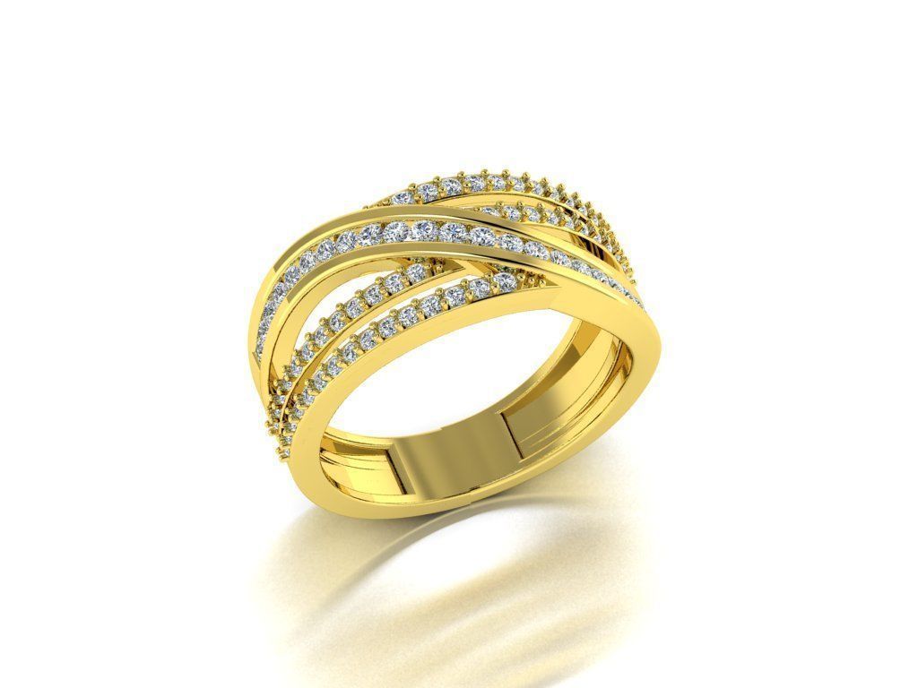 Diamond Jewelry Ring 3D print model_13