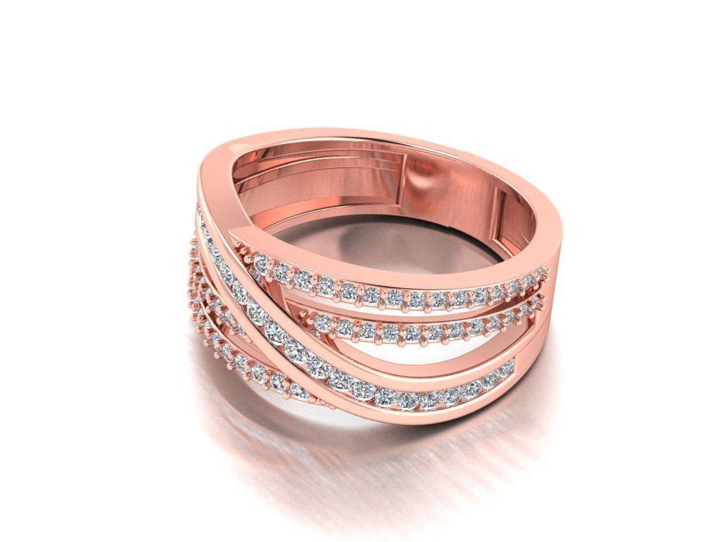 Diamond Jewelry Ring 3D print model_10