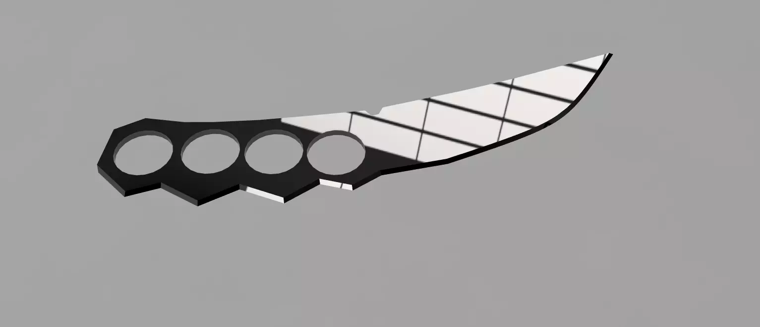 Asuma Chakra Blade 3D model_0