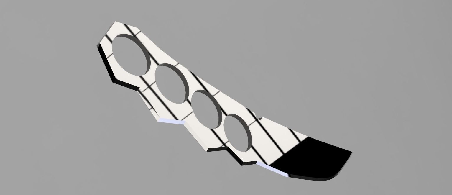 Asuma Chakra Blade 3D model_3