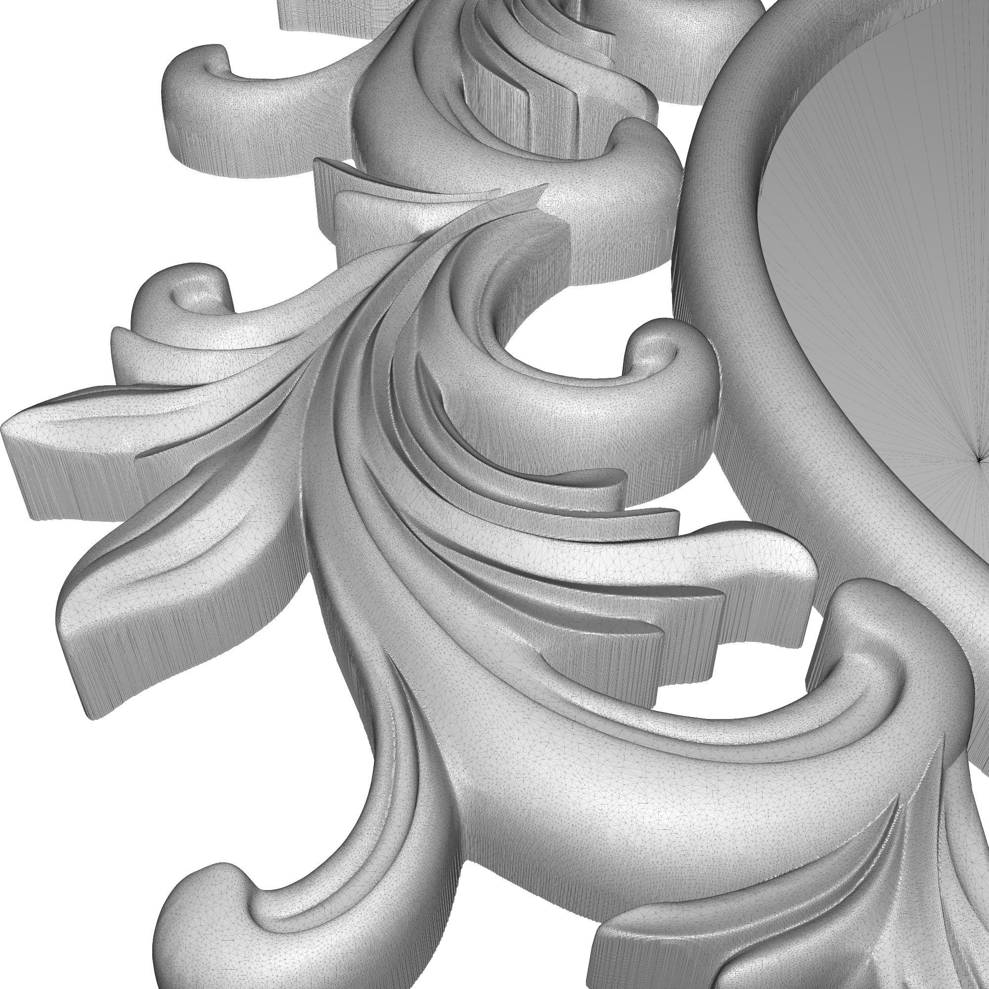 carved frame 3D model_8