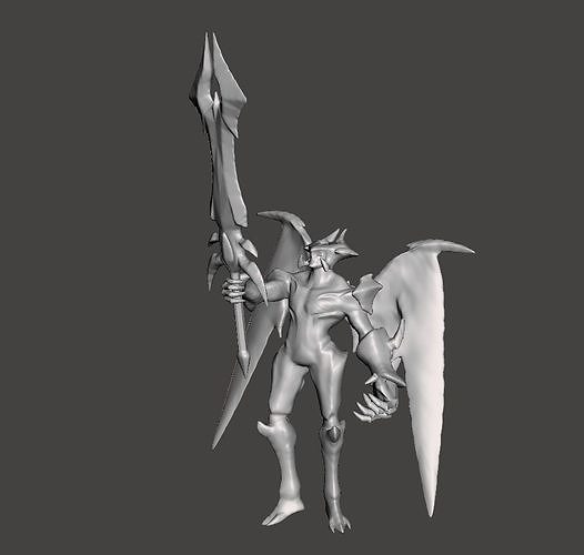 Aatrox 3D Model sword wielding character 3D print model
