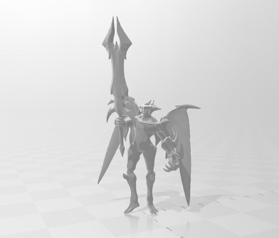 Aatrox 3D Model sword wielding character 3D print model_1