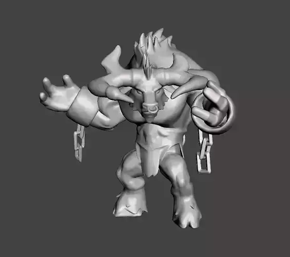Alistar 3D Model bull 3D print model