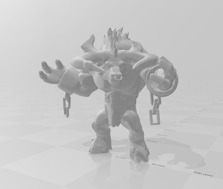 Alistar 3D Model bull 3D print model_1