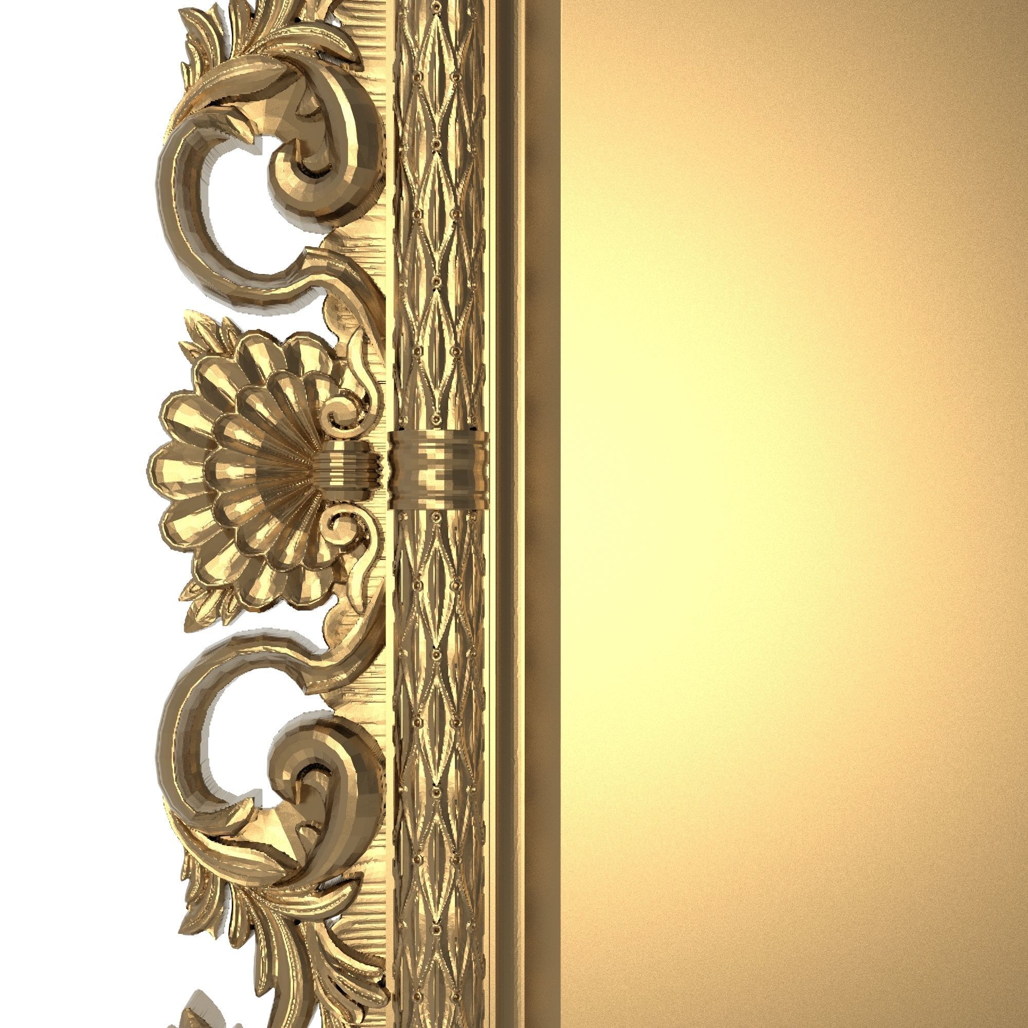 carved frame 3D model_2