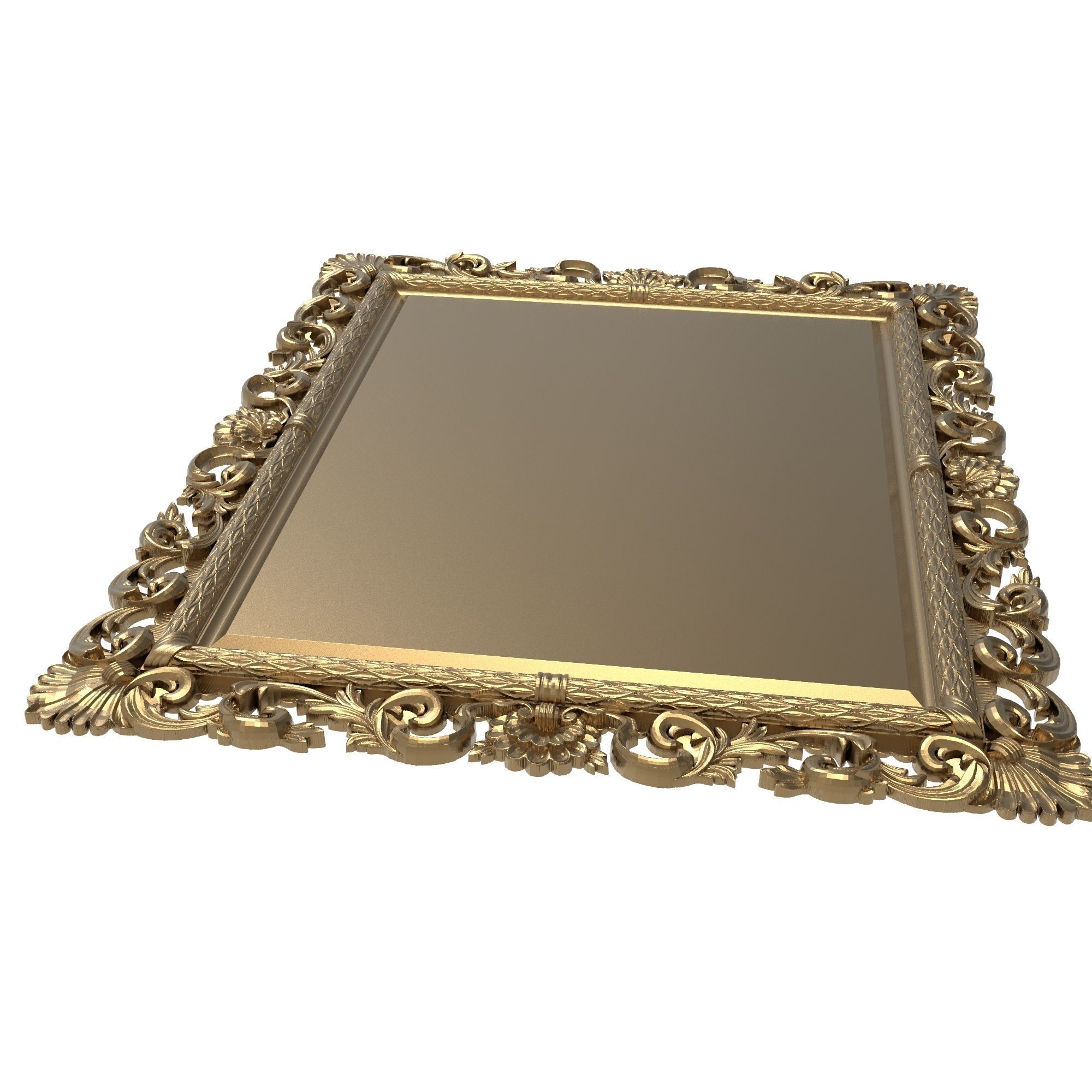 carved frame 3D model_9