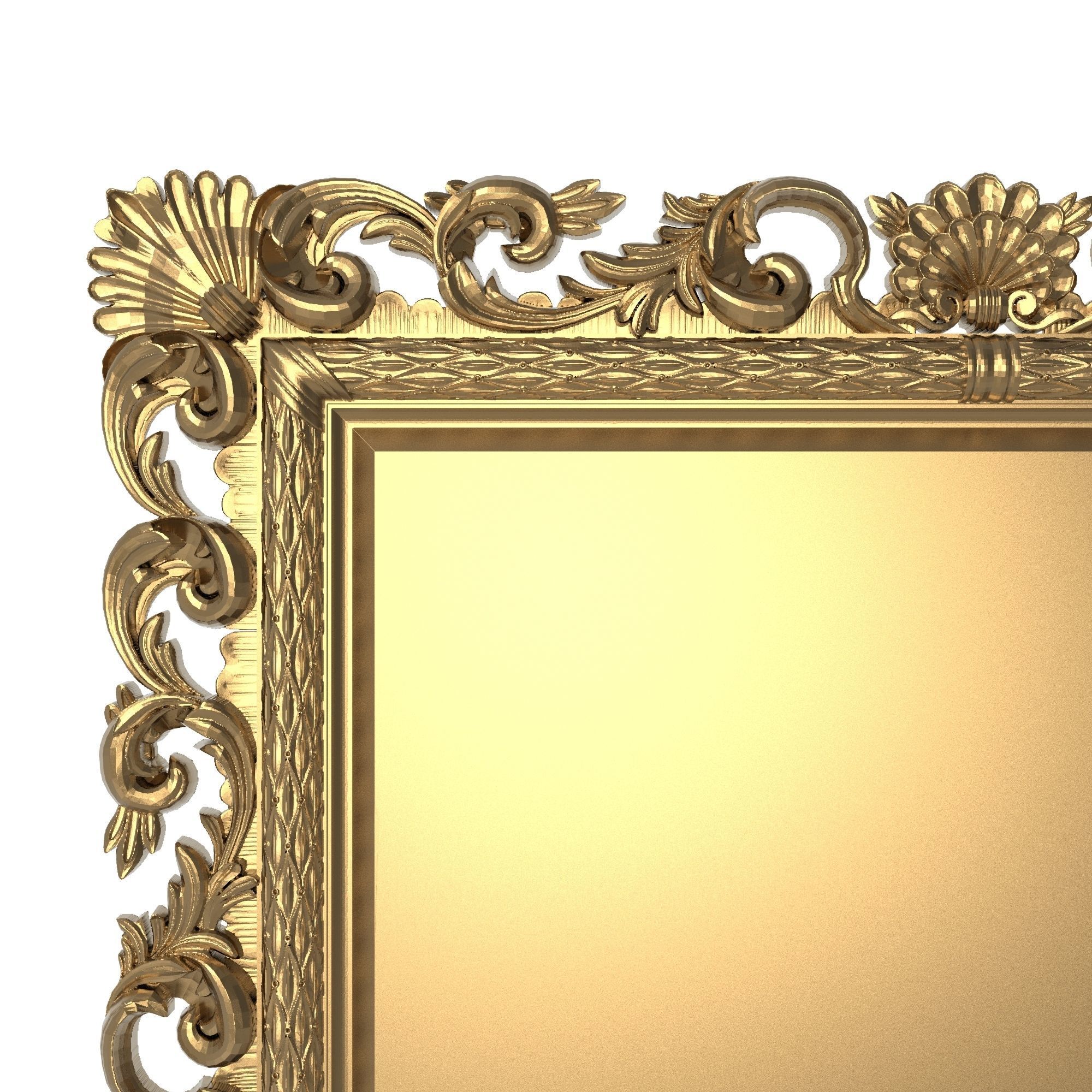 carved frame 3D model_1