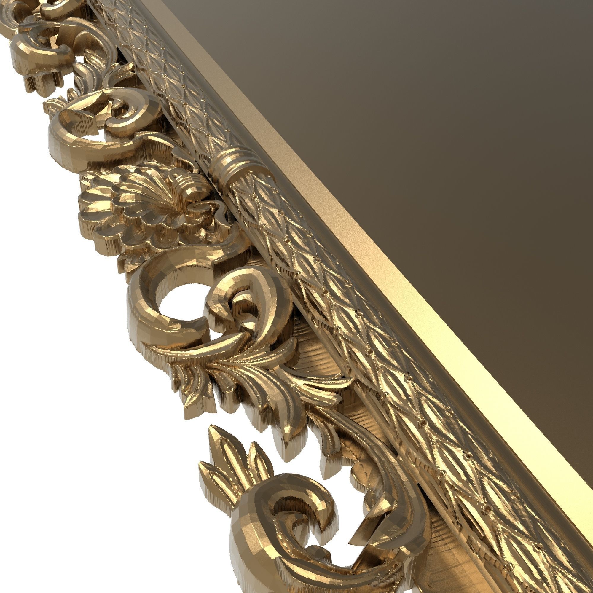 carved frame 3D model_3