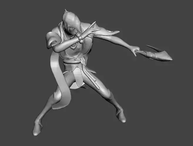 Aphelios 3D Model swordsman