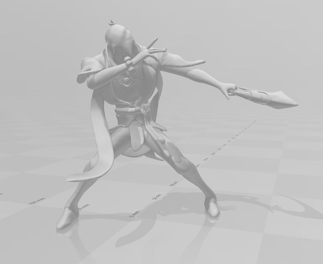 Aphelios 3D Model swordsman 3D print model_1
