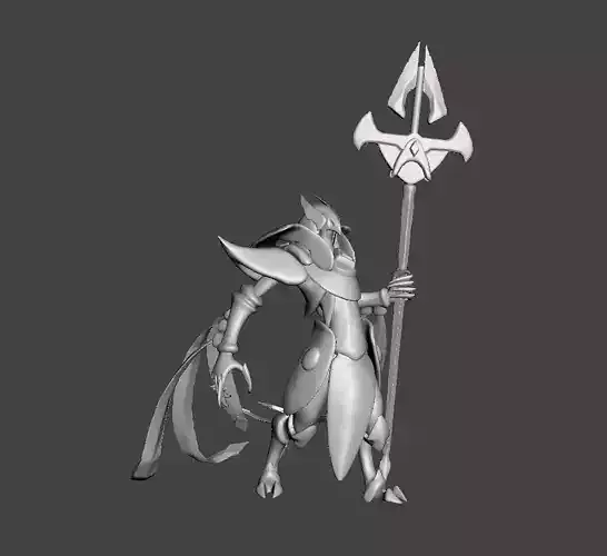 Azir 3D Model golden deity