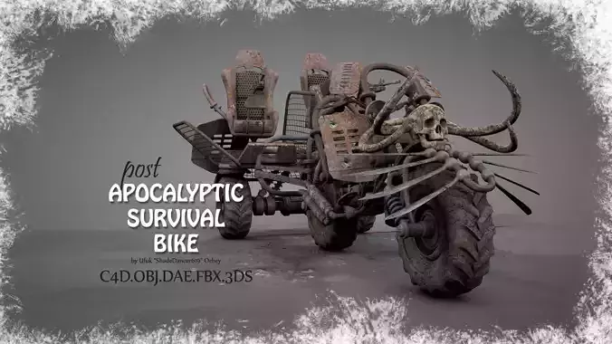 Post Apocalyptic Survival Bike 3D model