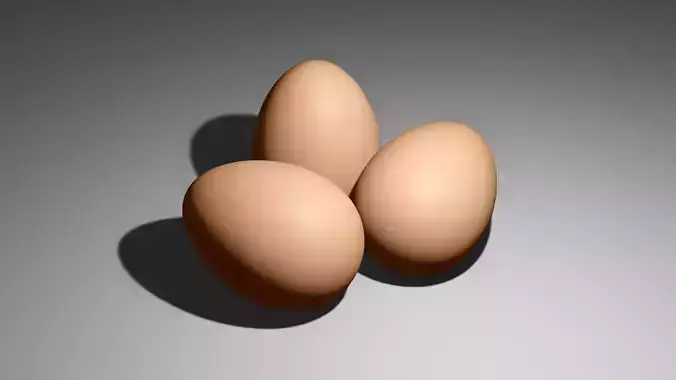 chicken eggs Low-poly 3D model