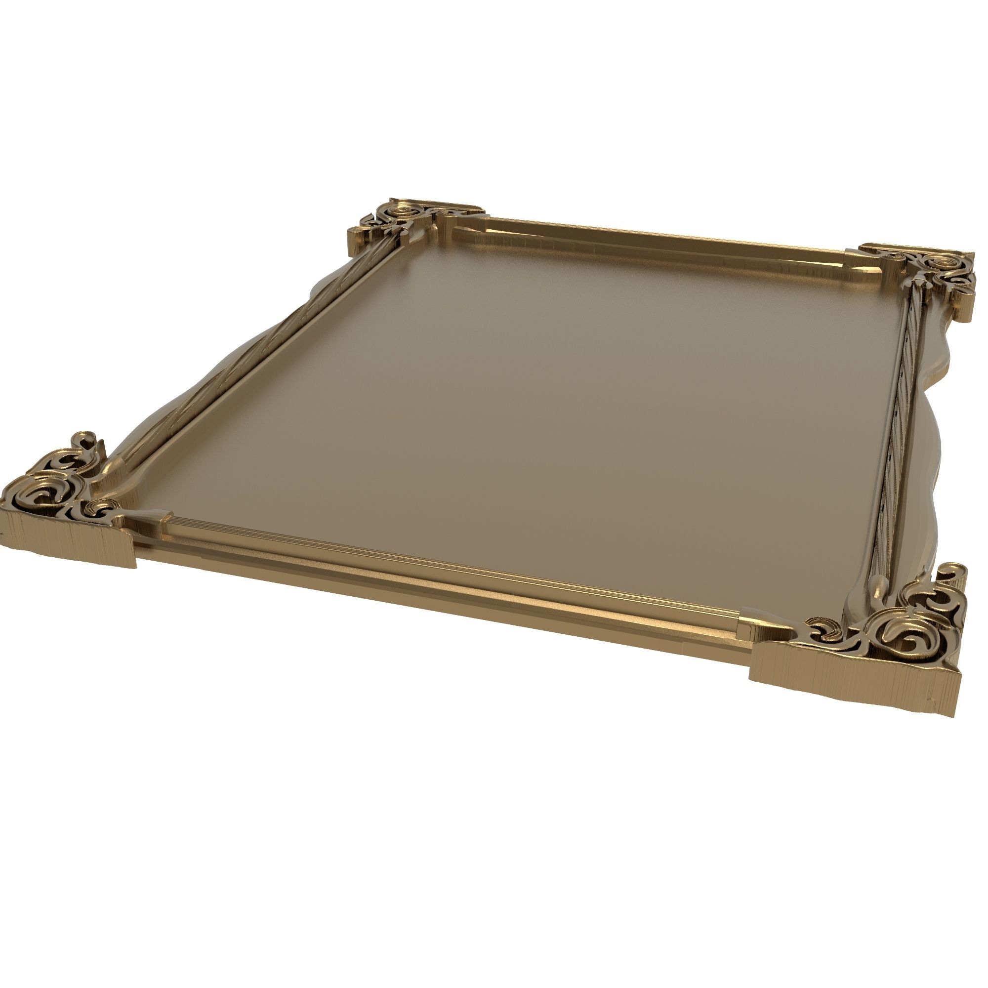carved frame 3D model_5