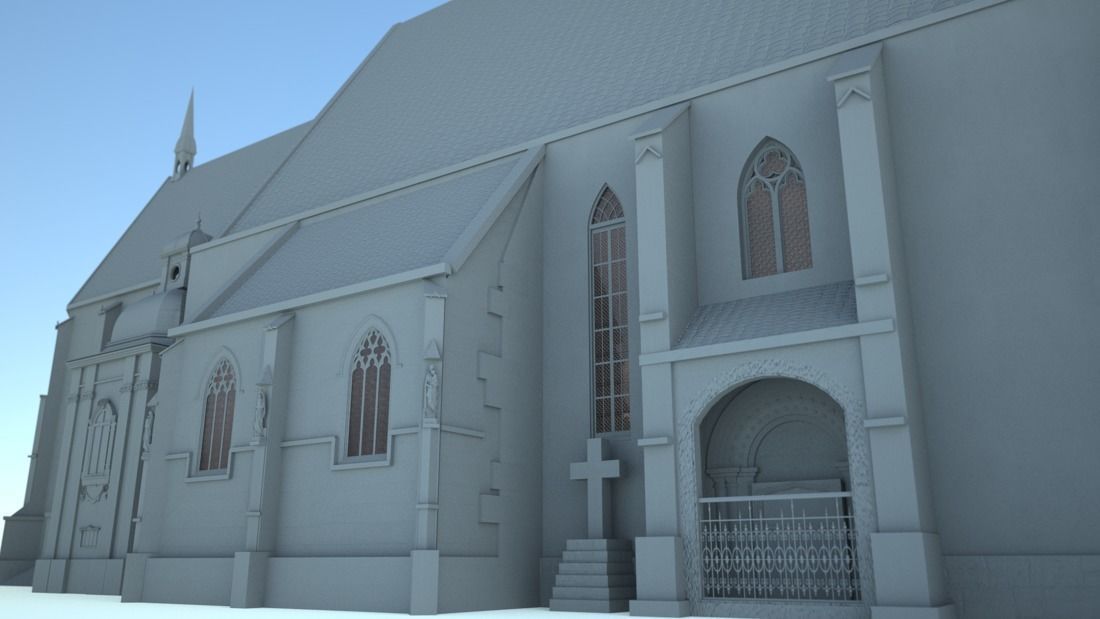 Gothic cathedral of Saint Martin - Bratislava Slovakia  3D model_10