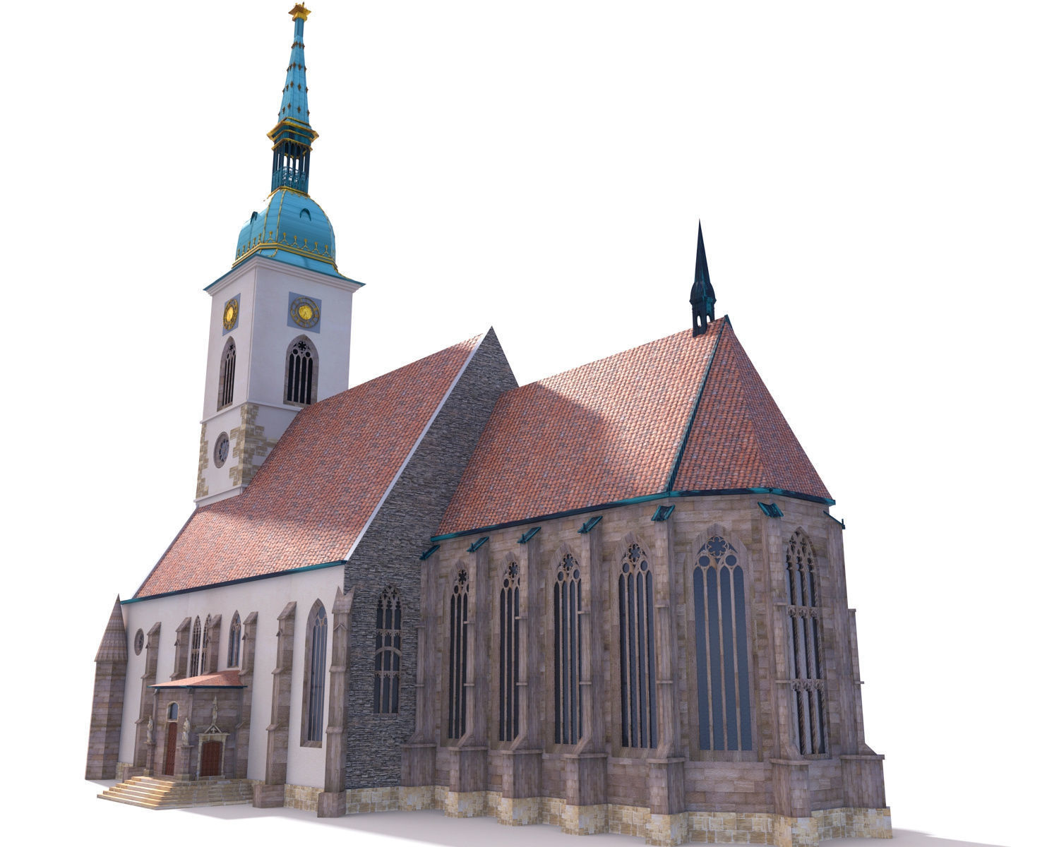 Gothic cathedral of Saint Martin - Bratislava Slovakia  3D model_2
