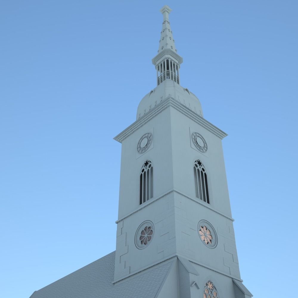 Gothic cathedral of Saint Martin - Bratislava Slovakia  3D model_8