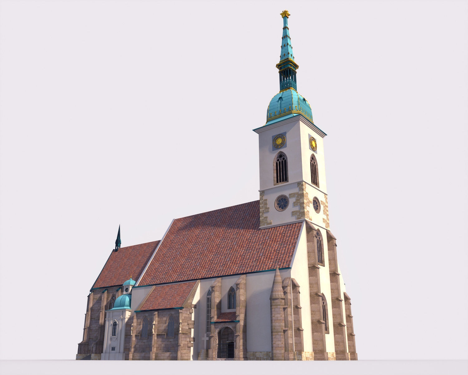 Gothic cathedral of Saint Martin - Bratislava Slovakia  3D model_1