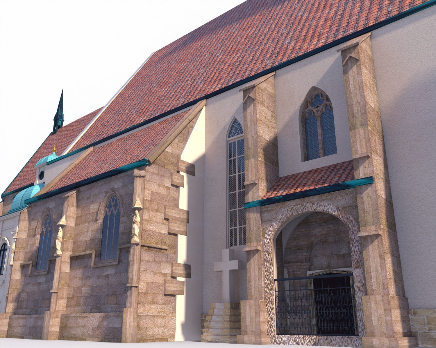 Gothic cathedral of Saint Martin - Bratislava Slovakia  3D model_5
