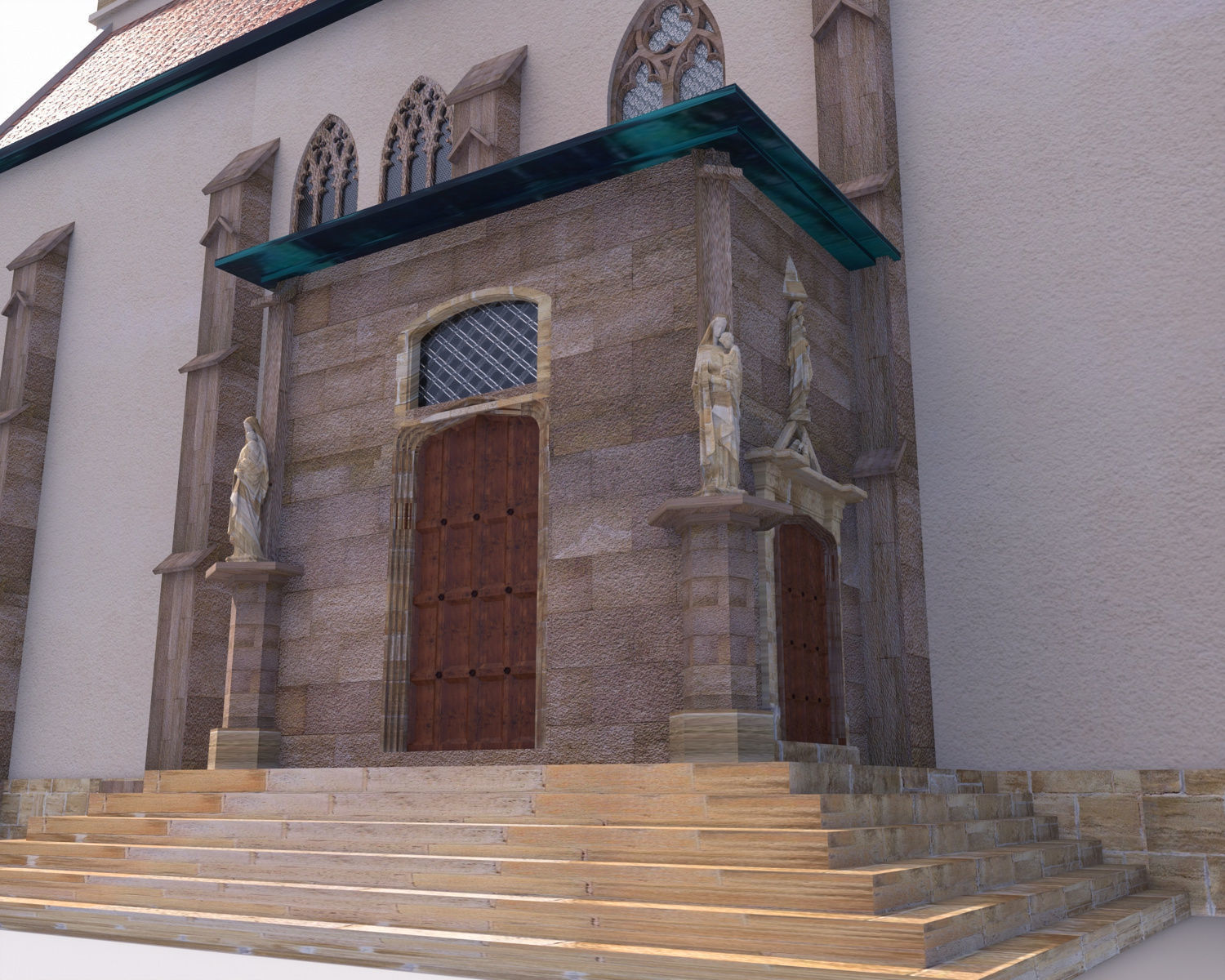 Gothic cathedral of Saint Martin - Bratislava Slovakia  3D model_6