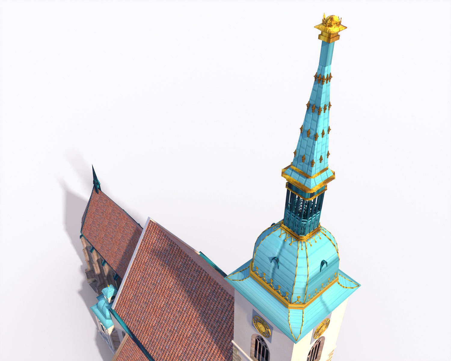 Gothic cathedral of Saint Martin - Bratislava Slovakia  3D model_3