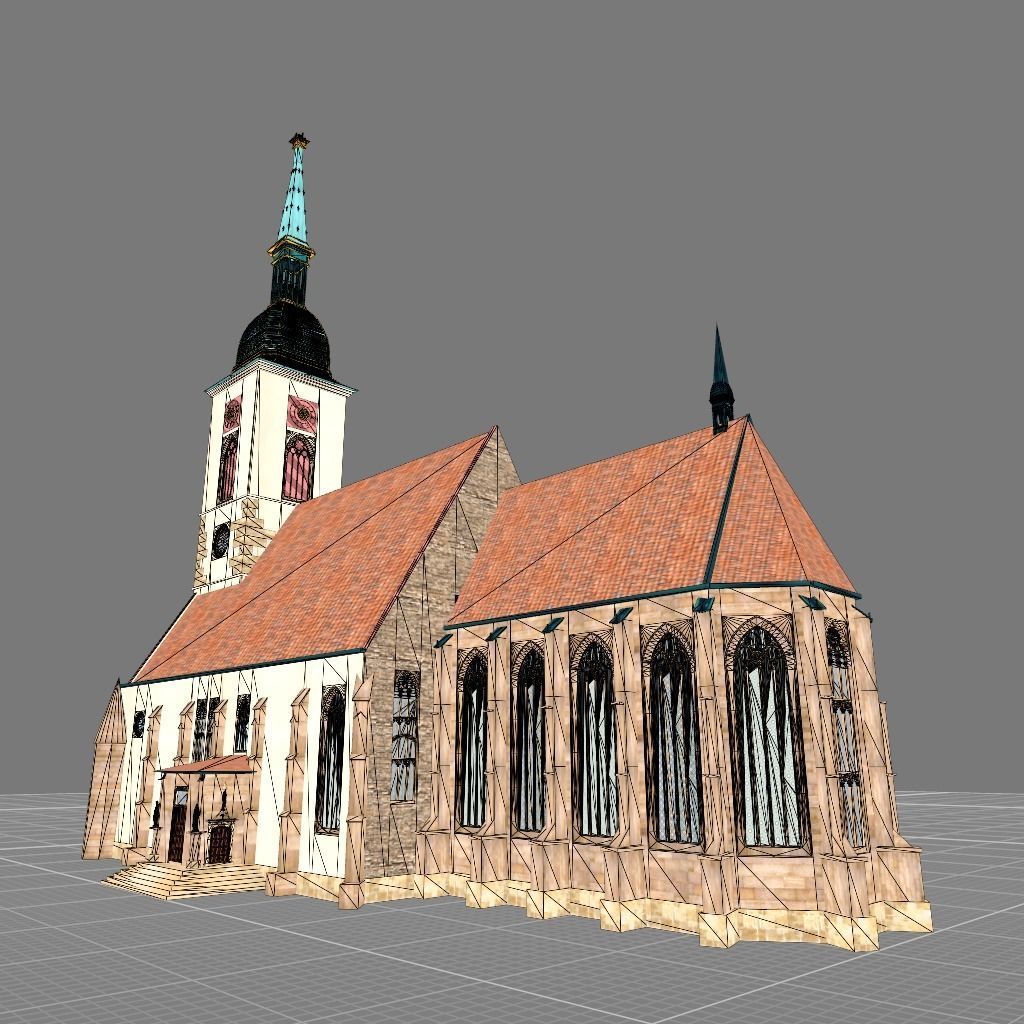 Gothic cathedral of Saint Martin - Bratislava Slovakia  3D model_12