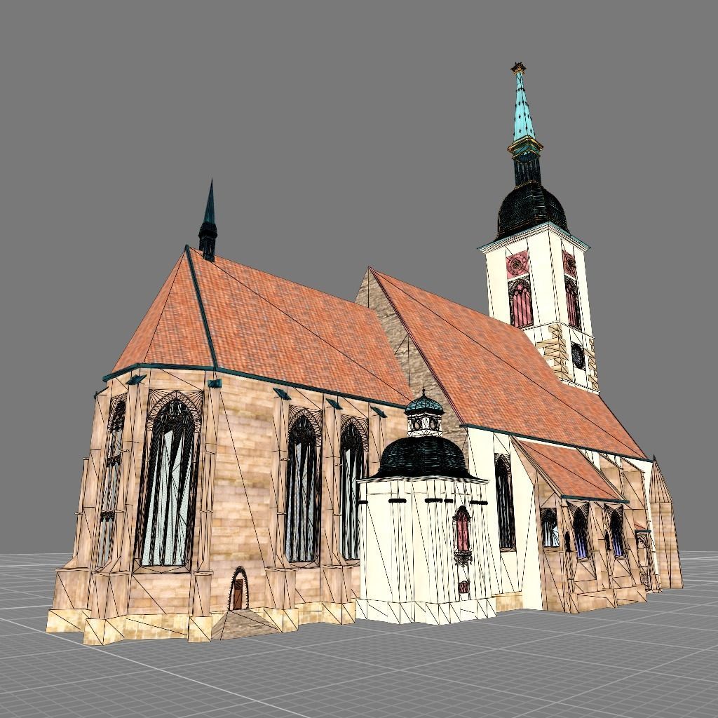 Gothic cathedral of Saint Martin - Bratislava Slovakia  3D model_13