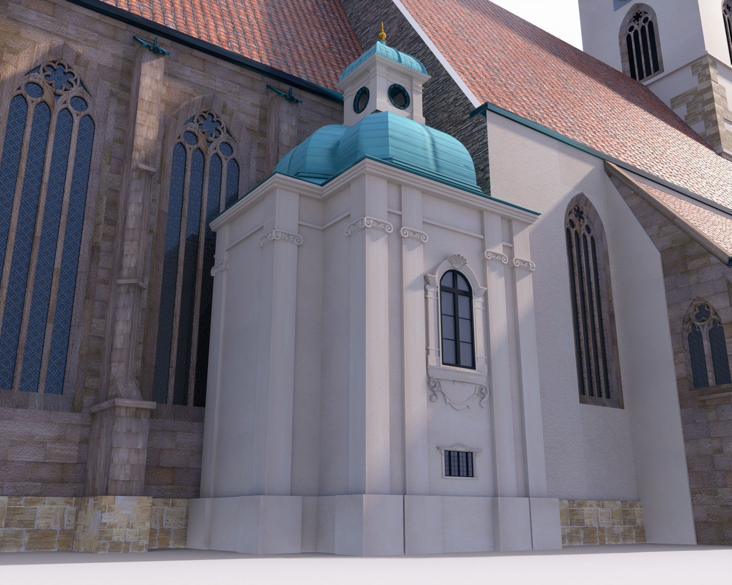 Gothic cathedral of Saint Martin - Bratislava Slovakia  3D model_4