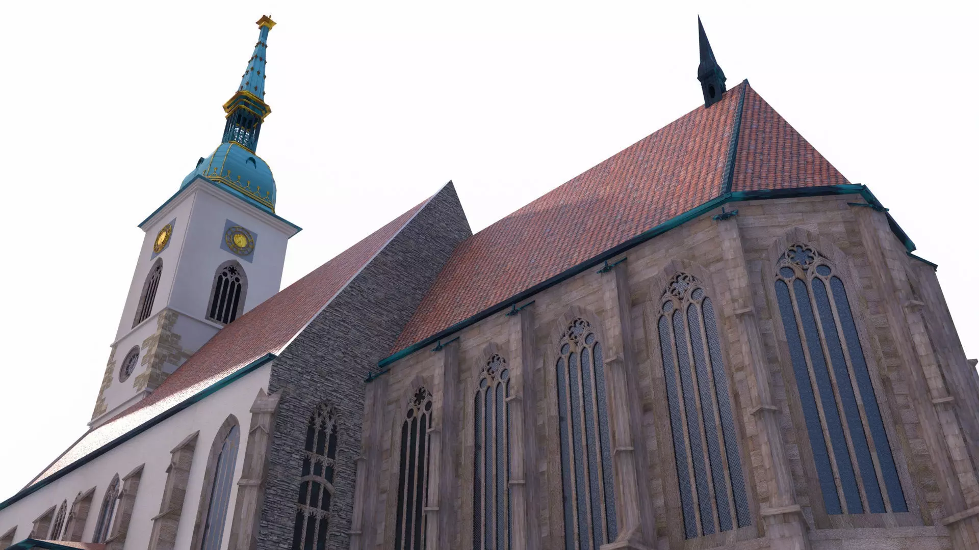Gothic cathedral of Saint Martin - Bratislava Slovakia  3D model_0