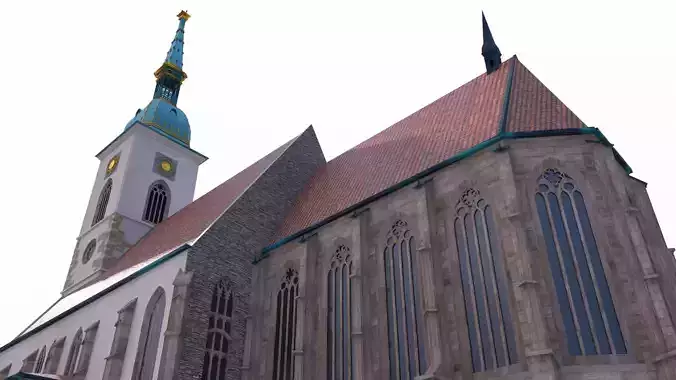 Gothic cathedral of Saint Martin - Bratislava Slovakia  3D model