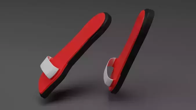 SANDALS 3D Model pair of flip flops