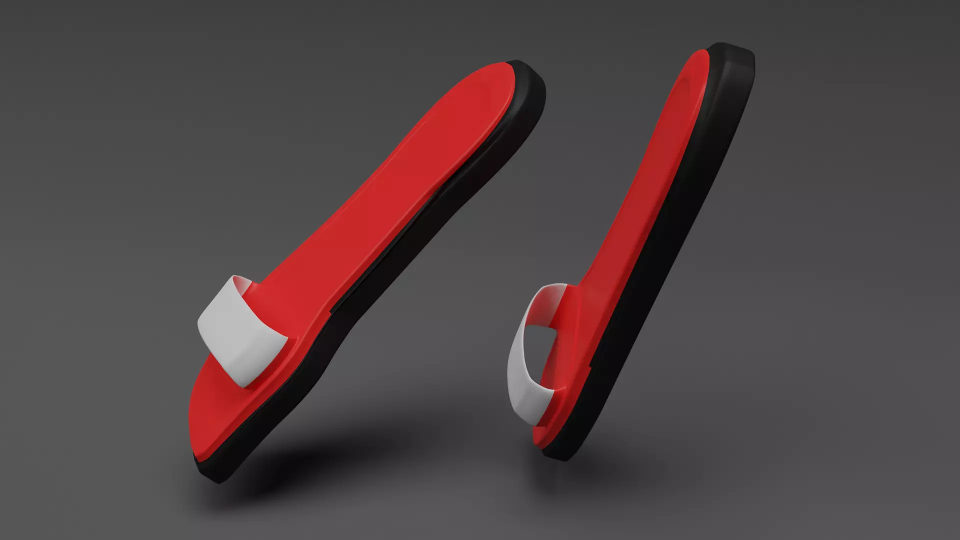SANDALS 3D Model pair of flip flops Free low-poly 3D model